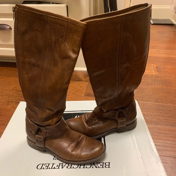 Frye Phillip Harnes Tall brown boots size 8 - Picture 3 of 6